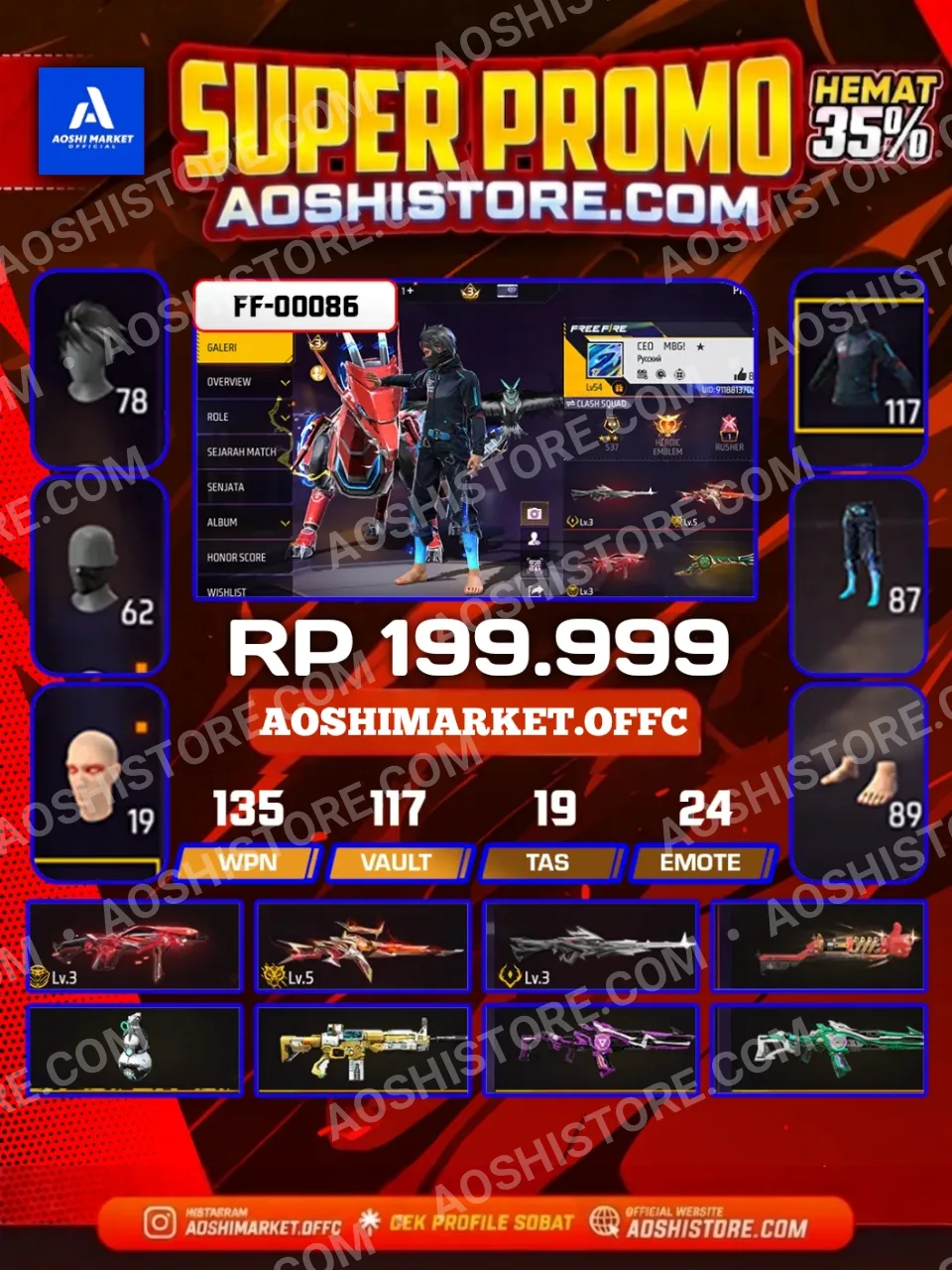Evo Woodpocker 5, Evo Mp40 Chrosmasonic 3, Evo M60 3, Sg 2 Mamba, Sg 2 Trompet, Sg 2 Bunny,Jiraiya On, Arctic Blue, Gintama On