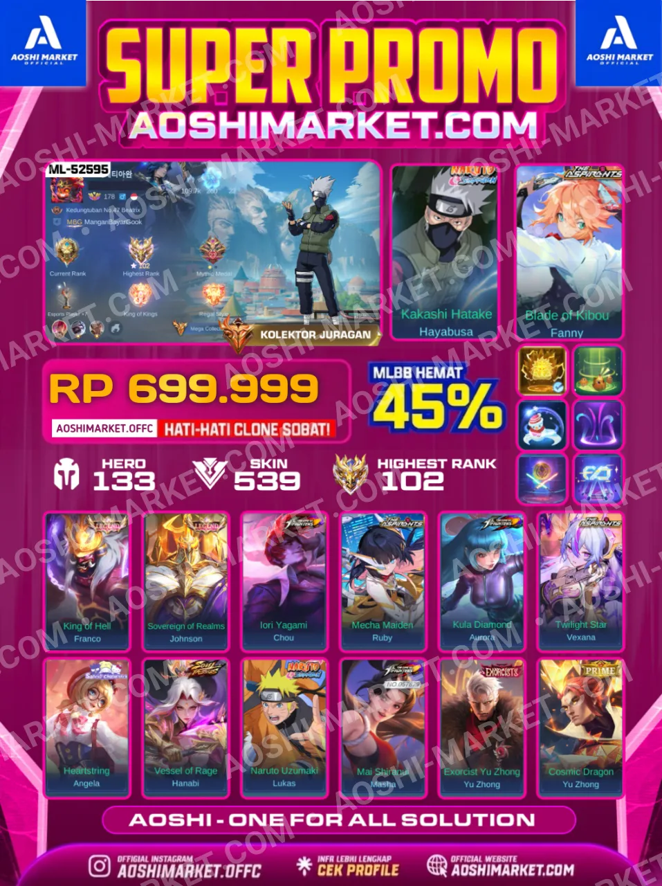 HAYABUSA KAKASHI X FANNY ASPIRANT