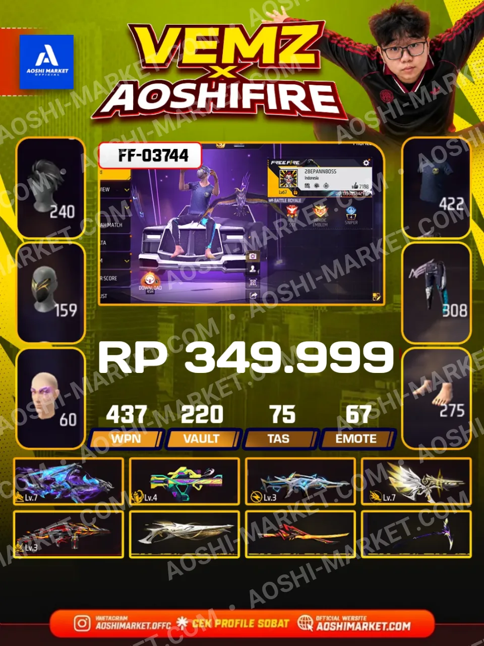 Evo Ak47 7, Evo Groza 4, Evo Mp5 7, Evo Xm8 3, Evo Thompson 3, Sg 2 Rapper, Sg 2 Gurun, Sg 2 Mamba