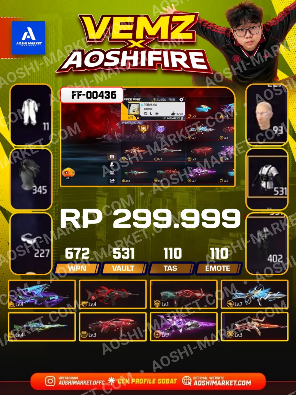 Evo Ak47 4, Evo M60 3, Evo Parafal 4, Evo Woodpocker 3, Evo Thompson 3, Evo Famas 1, Evo Xm8 7, Evo Scar Megalodon 4, Evo Tinju 5, Sg 2 Evo Max, Sg 2 Peluru Suci, Sg 2 Mamba, Sg 2 Bunny